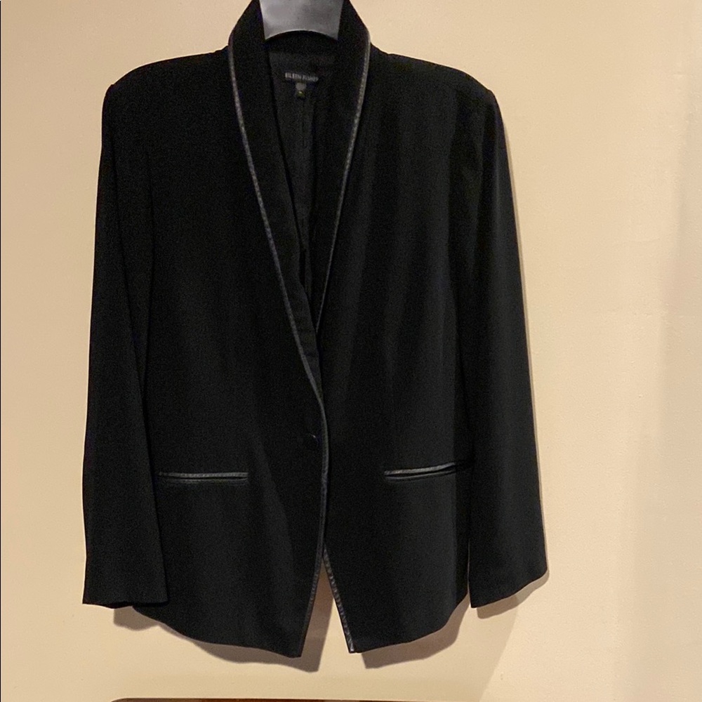 Eileen Fisher Black Shawl Collar Blazer
